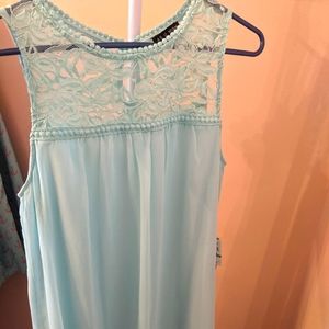 Knee Length Lace Chiffon Dress